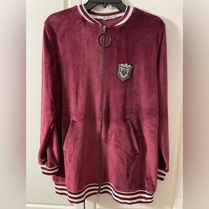 Women Velvet Burgundy jacket